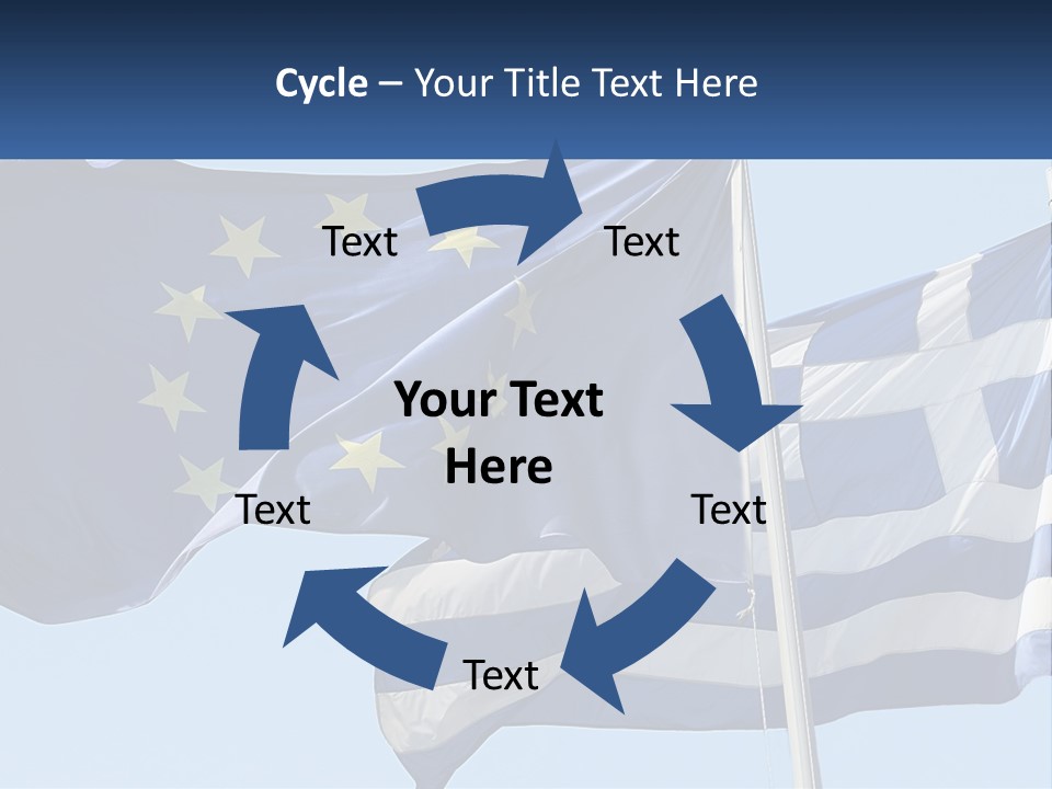 Two Flags Are Flying In The Wind With A Blue Sky In The Background PowerPoint Template