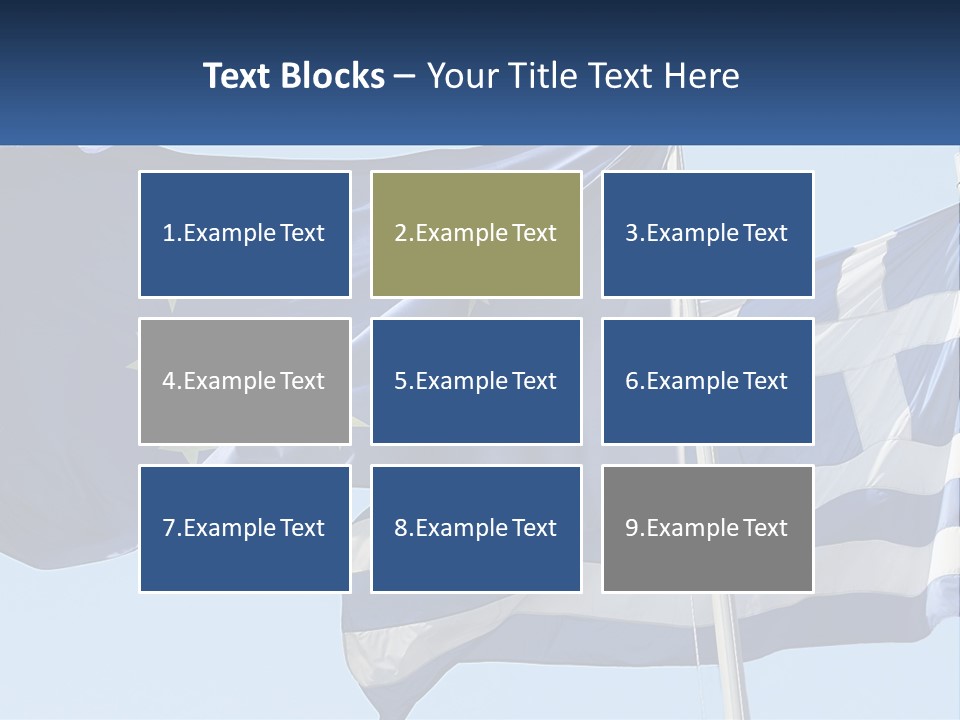 Two Flags Are Flying In The Wind With A Blue Sky In The Background PowerPoint Template