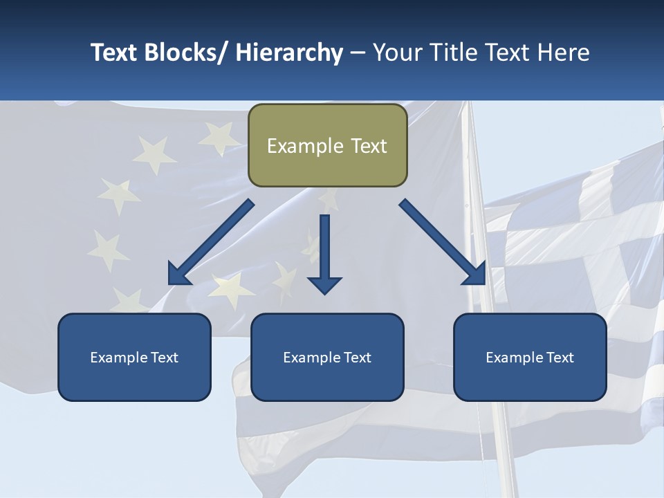 Two Flags Are Flying In The Wind With A Blue Sky In The Background PowerPoint Template