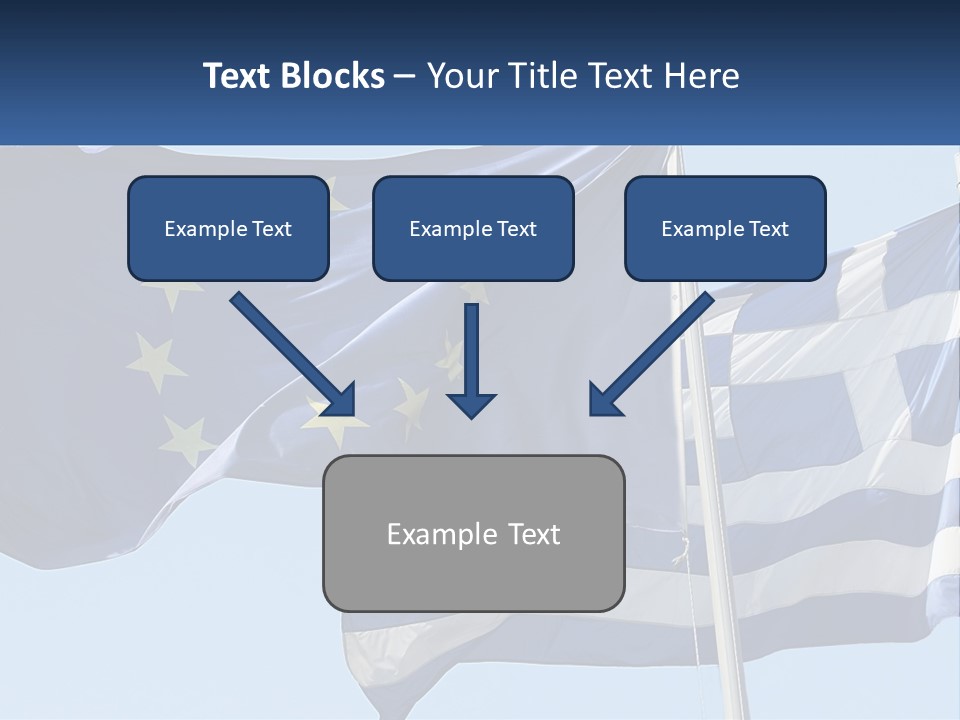 Two Flags Are Flying In The Wind With A Blue Sky In The Background PowerPoint Template