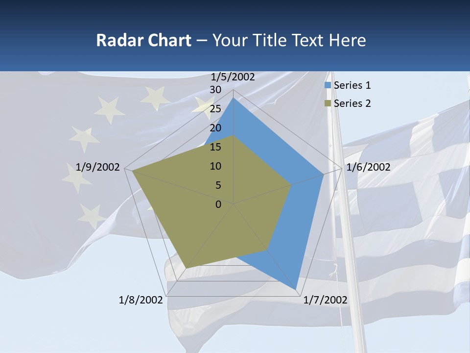 Two Flags Are Flying In The Wind With A Blue Sky In The Background PowerPoint Template