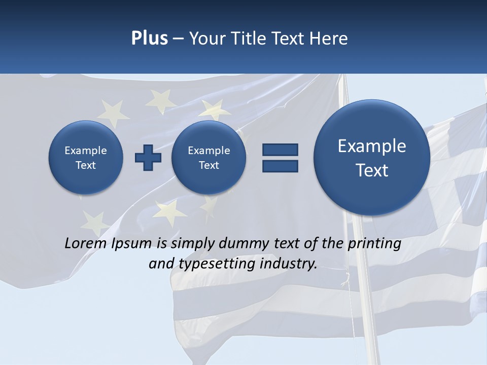 Two Flags Are Flying In The Wind With A Blue Sky In The Background PowerPoint Template