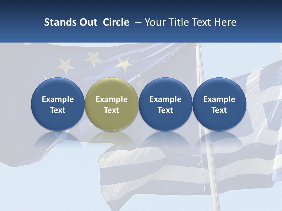 Two Flags Are Flying In The Wind With A Blue Sky In The Background PowerPoint Template