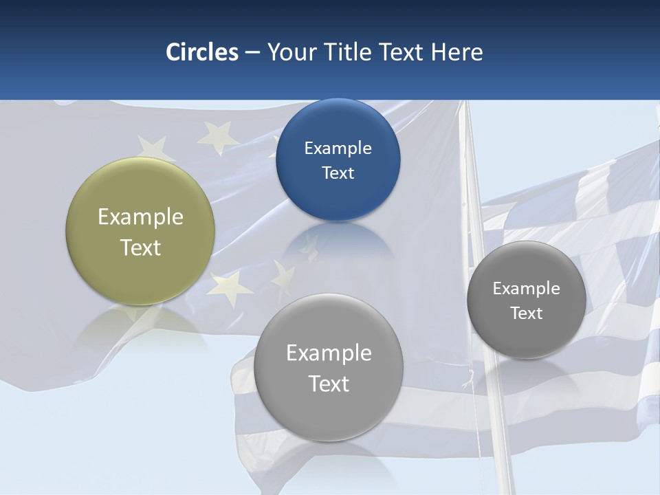 Two Flags Are Flying In The Wind With A Blue Sky In The Background PowerPoint Template