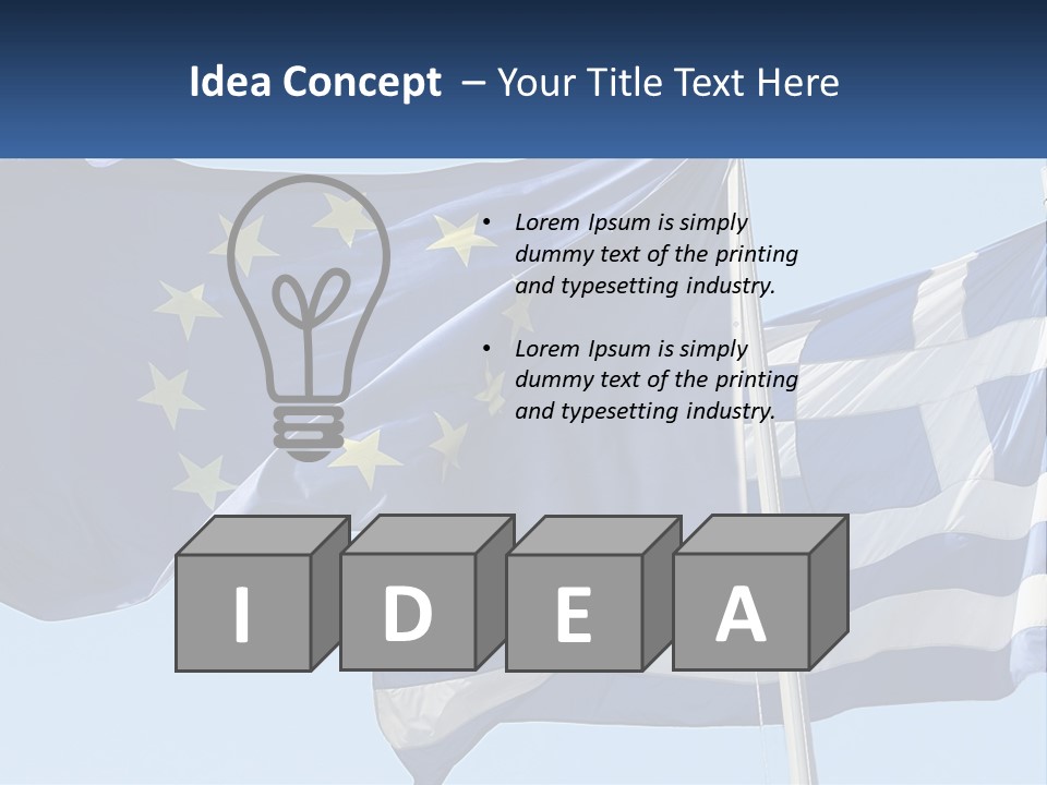 Two Flags Are Flying In The Wind With A Blue Sky In The Background PowerPoint Template