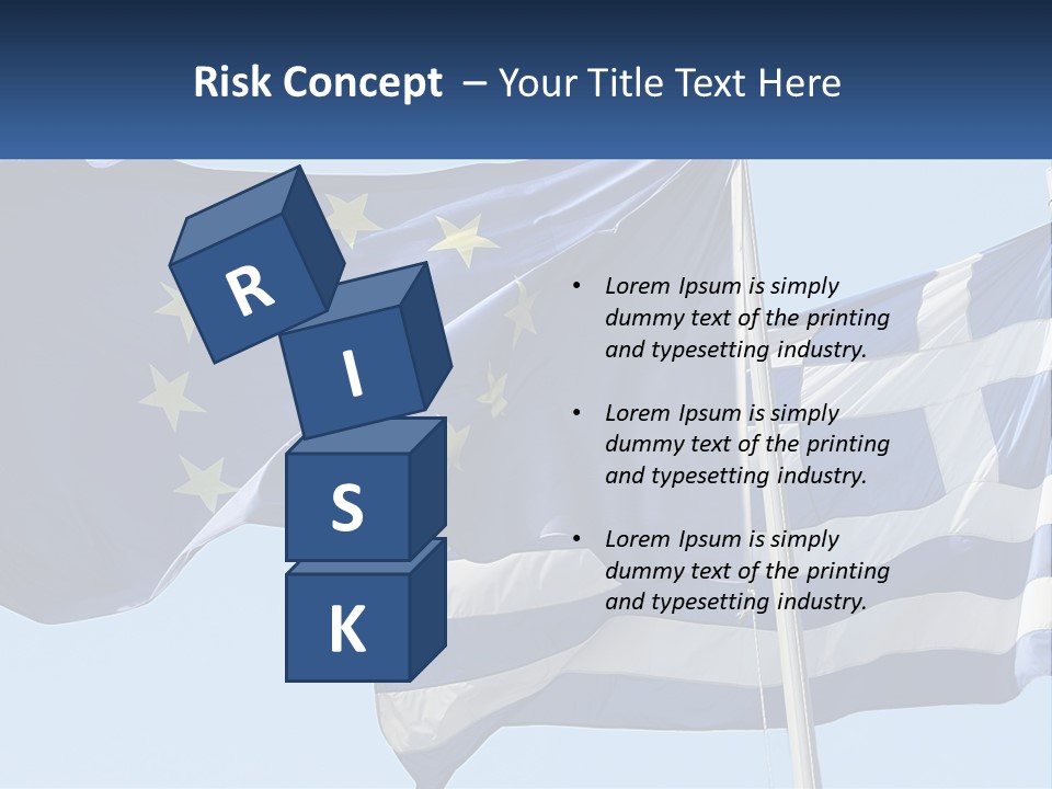 Two Flags Are Flying In The Wind With A Blue Sky In The Background PowerPoint Template