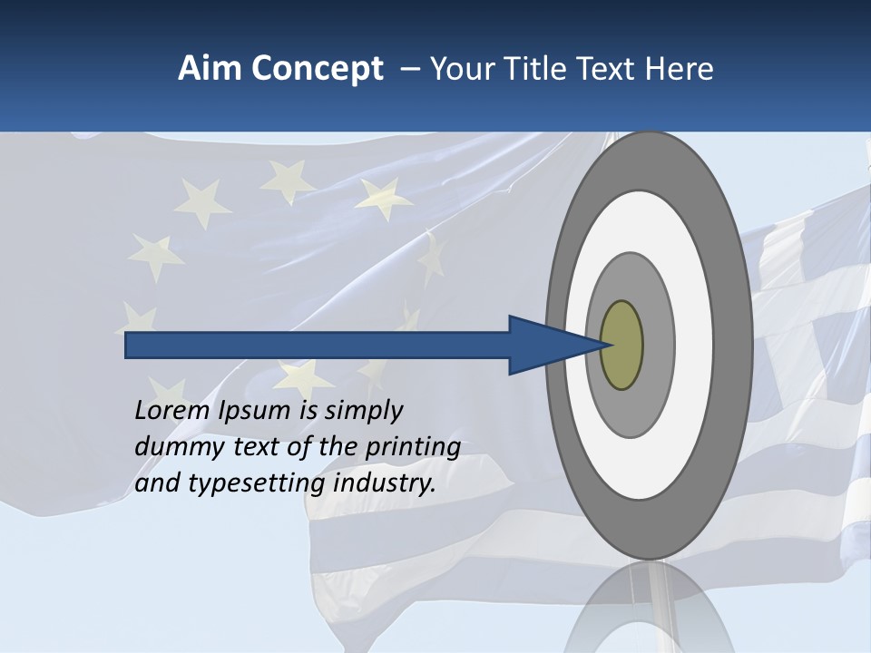 Two Flags Are Flying In The Wind With A Blue Sky In The Background PowerPoint Template