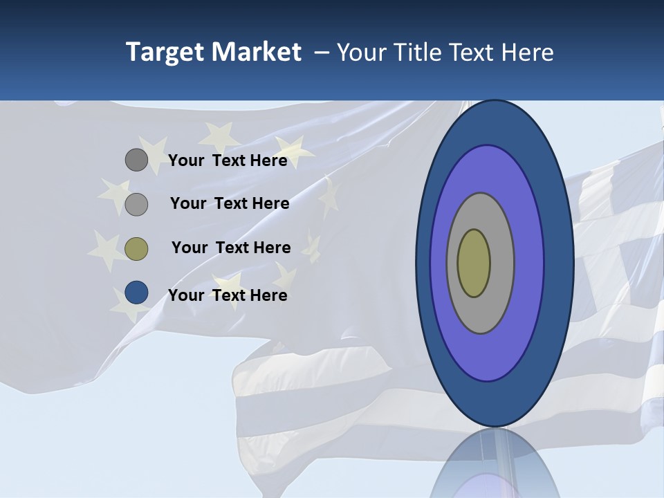 Two Flags Are Flying In The Wind With A Blue Sky In The Background PowerPoint Template