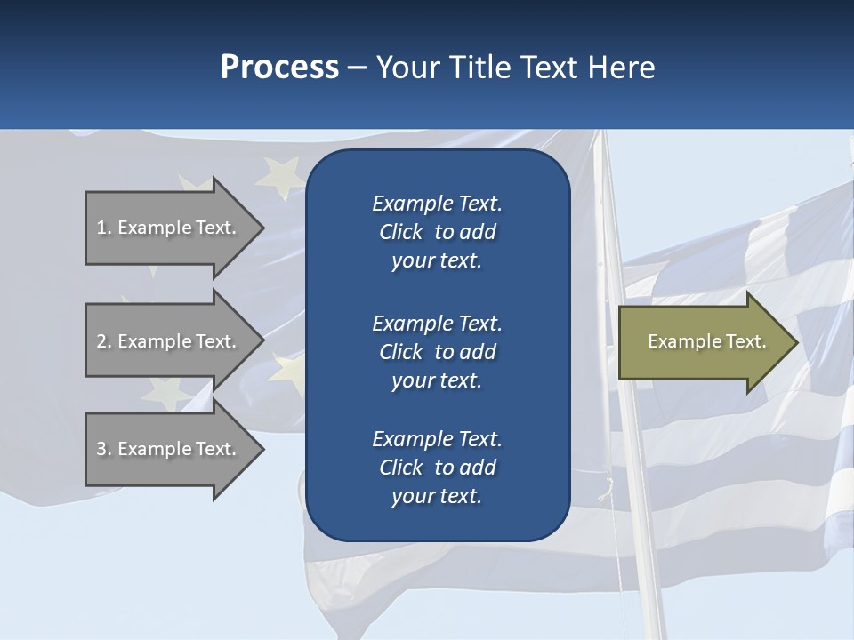 Two Flags Are Flying In The Wind With A Blue Sky In The Background PowerPoint Template