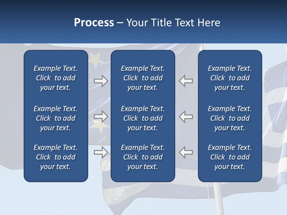 Two Flags Are Flying In The Wind With A Blue Sky In The Background PowerPoint Template