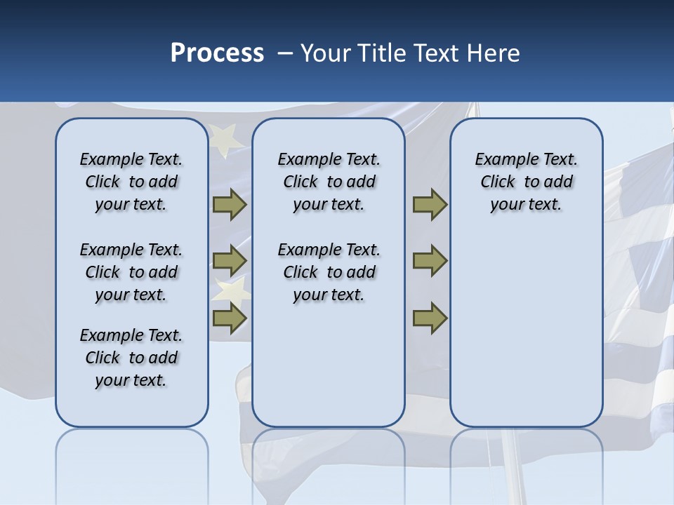 Two Flags Are Flying In The Wind With A Blue Sky In The Background PowerPoint Template