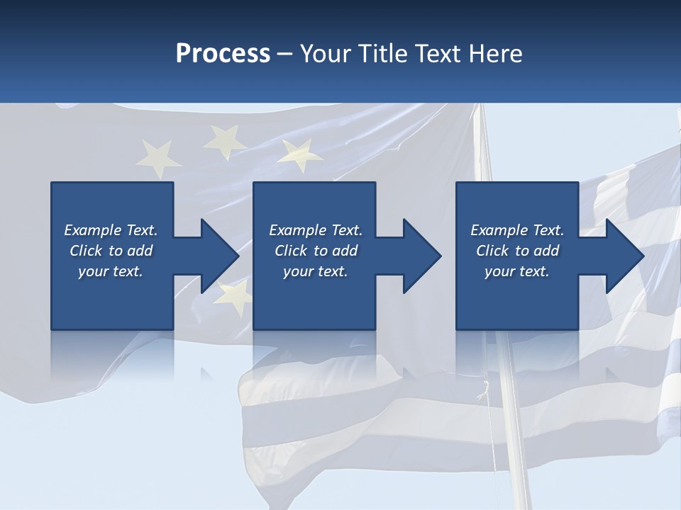 Two Flags Are Flying In The Wind With A Blue Sky In The Background PowerPoint Template