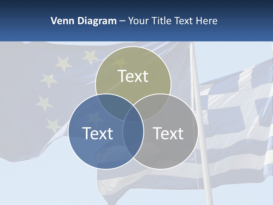 Two Flags Are Flying In The Wind With A Blue Sky In The Background PowerPoint Template