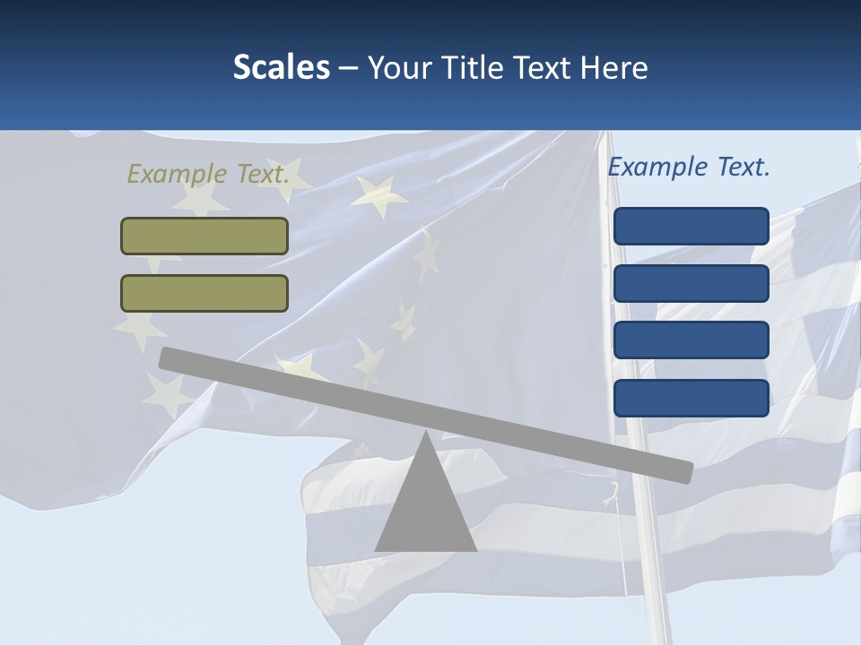 Two Flags Are Flying In The Wind With A Blue Sky In The Background PowerPoint Template