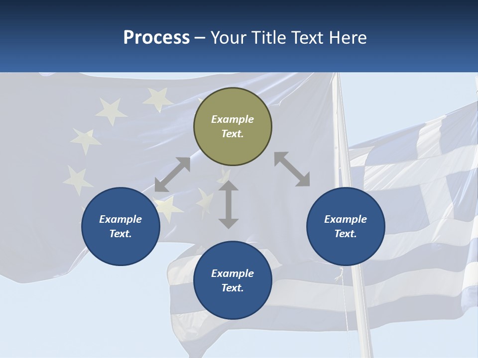 Two Flags Are Flying In The Wind With A Blue Sky In The Background PowerPoint Template