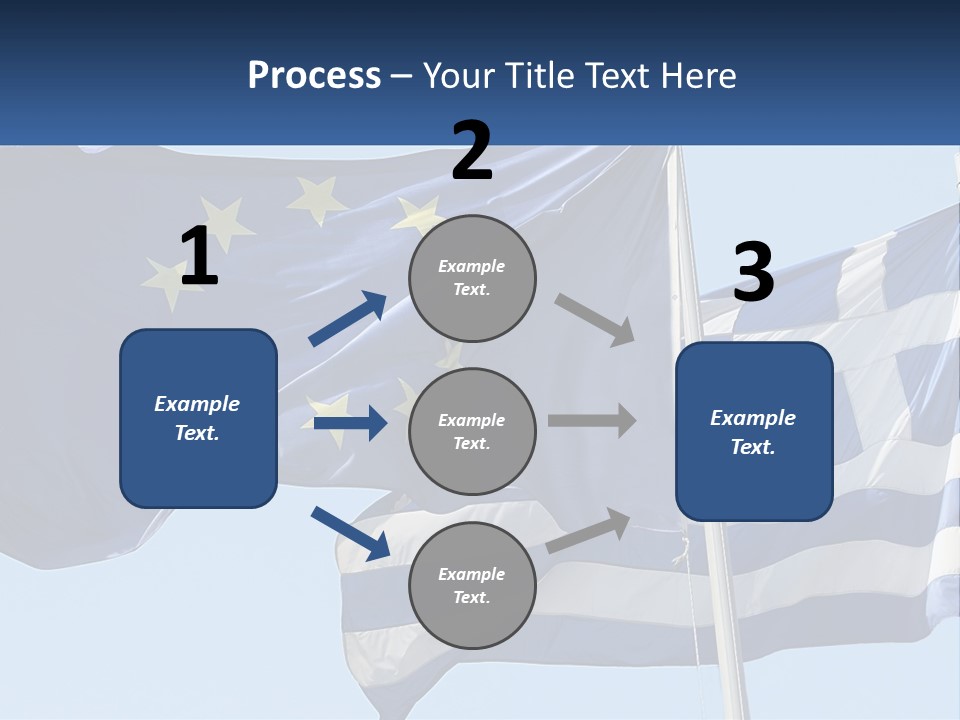 Two Flags Are Flying In The Wind With A Blue Sky In The Background PowerPoint Template