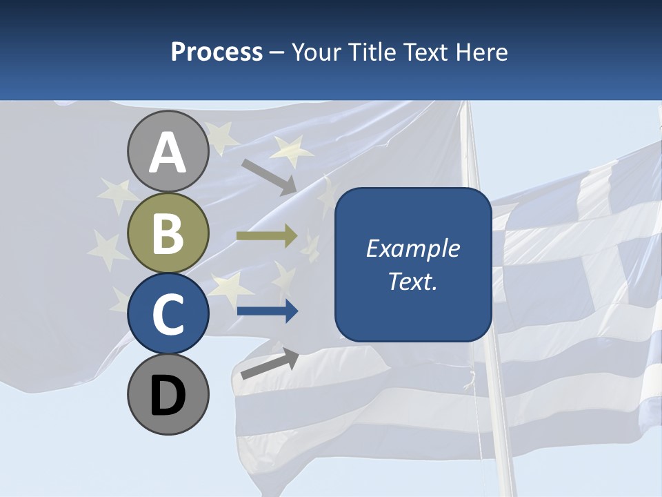 Two Flags Are Flying In The Wind With A Blue Sky In The Background PowerPoint Template