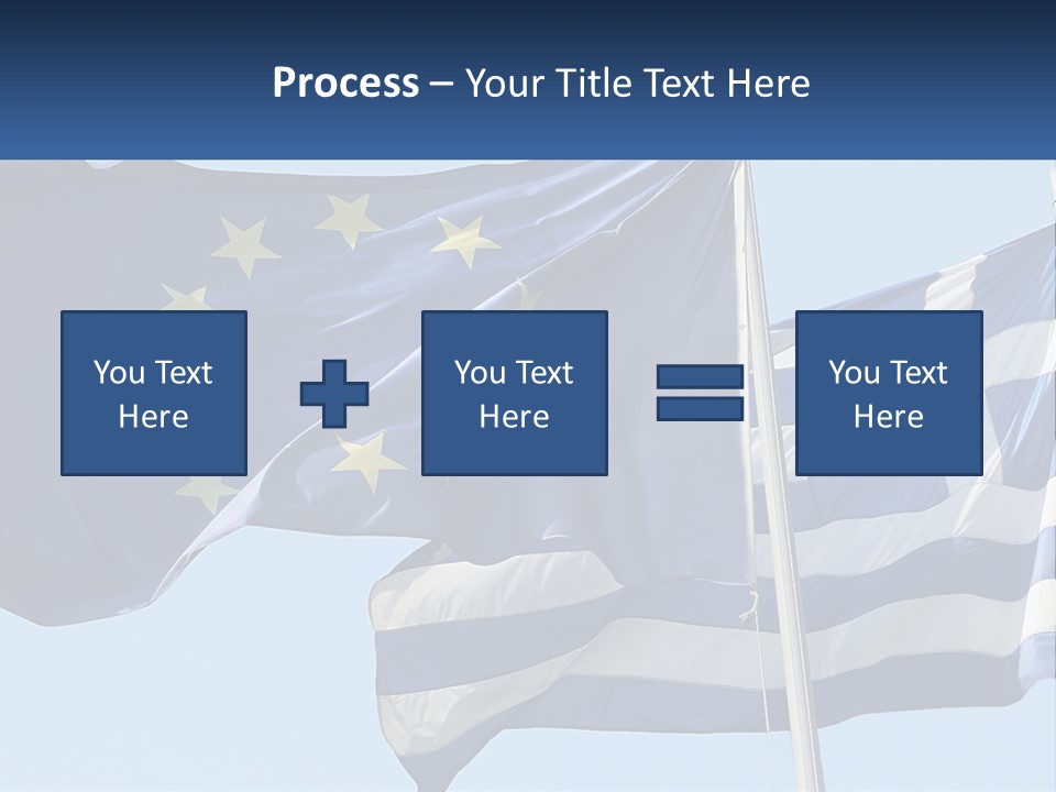 Two Flags Are Flying In The Wind With A Blue Sky In The Background PowerPoint Template