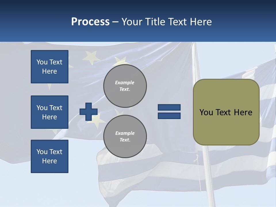 Two Flags Are Flying In The Wind With A Blue Sky In The Background PowerPoint Template