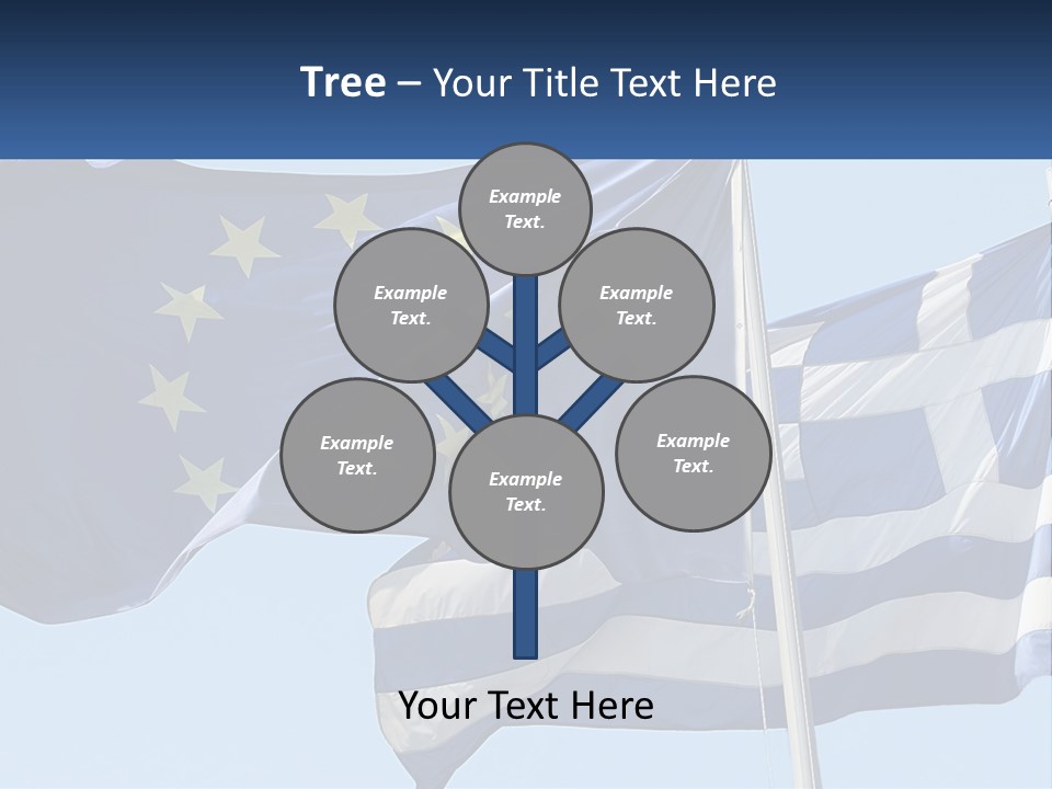 Two Flags Are Flying In The Wind With A Blue Sky In The Background PowerPoint Template