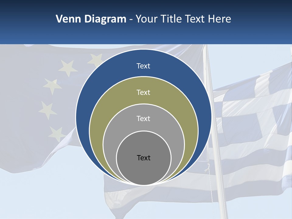 Two Flags Are Flying In The Wind With A Blue Sky In The Background PowerPoint Template
