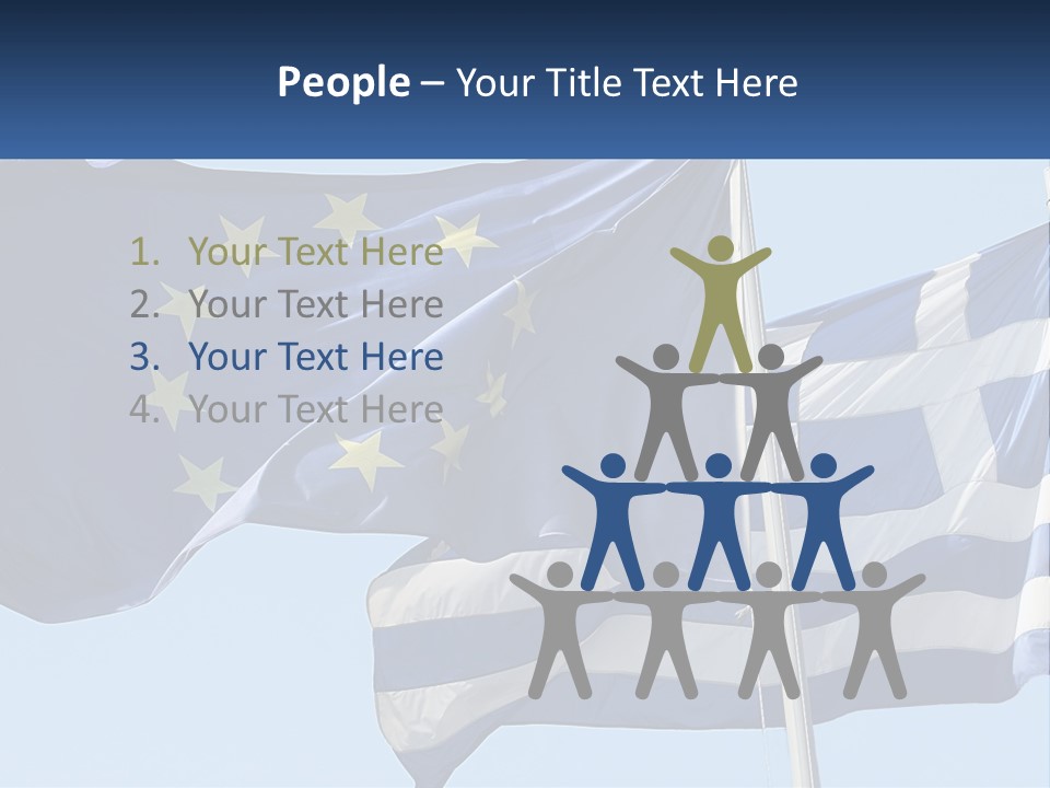 Two Flags Are Flying In The Wind With A Blue Sky In The Background PowerPoint Template