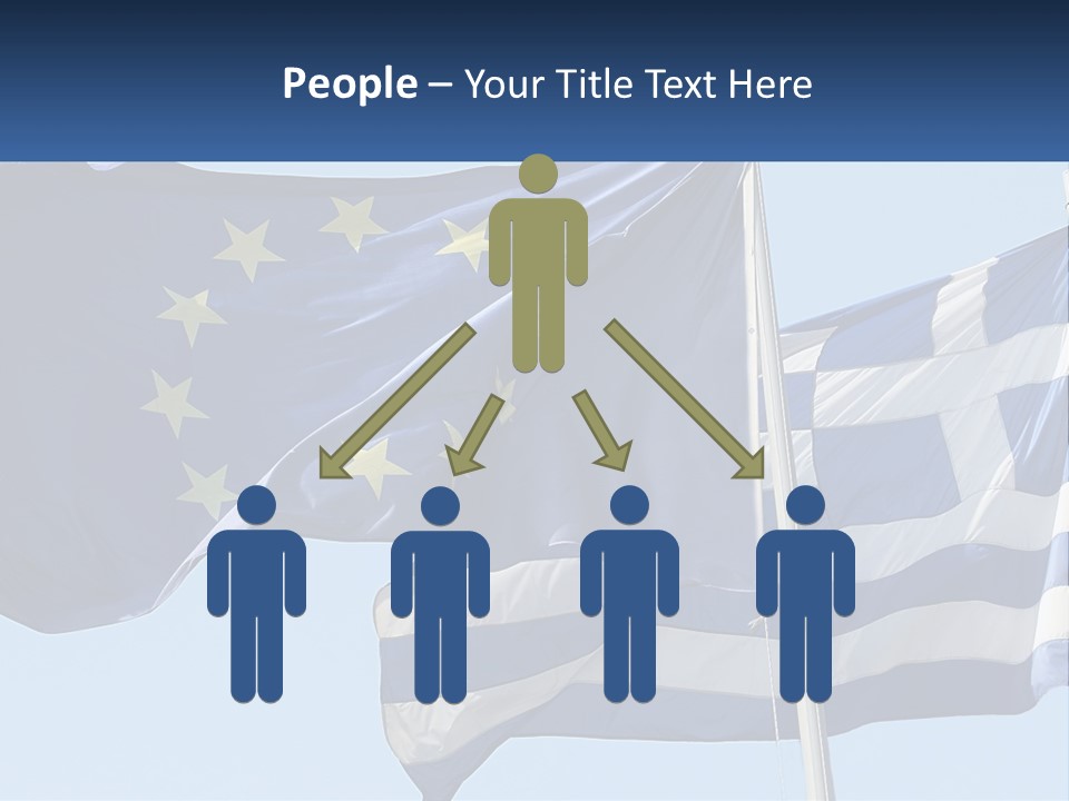 Two Flags Are Flying In The Wind With A Blue Sky In The Background PowerPoint Template