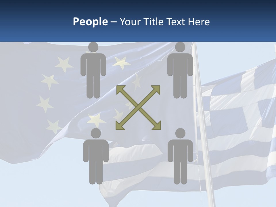 Two Flags Are Flying In The Wind With A Blue Sky In The Background PowerPoint Template