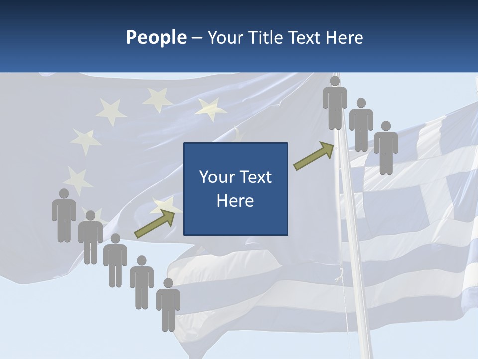 Two Flags Are Flying In The Wind With A Blue Sky In The Background PowerPoint Template