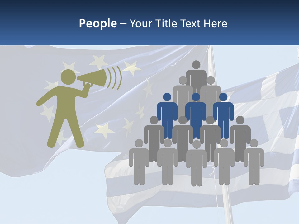 Two Flags Are Flying In The Wind With A Blue Sky In The Background PowerPoint Template