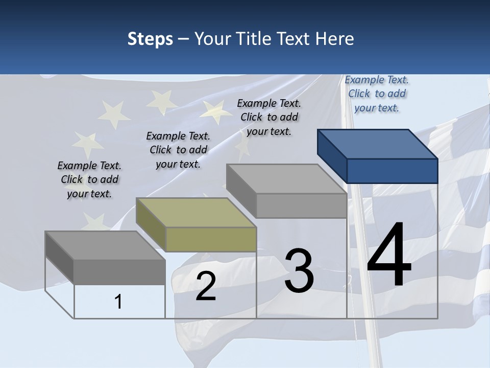 Two Flags Are Flying In The Wind With A Blue Sky In The Background PowerPoint Template