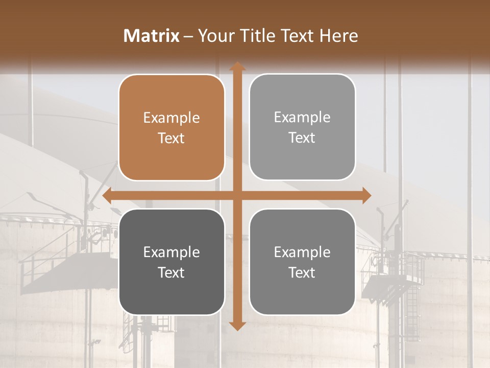 A Power Plant With A Sign In Front Of It PowerPoint Template