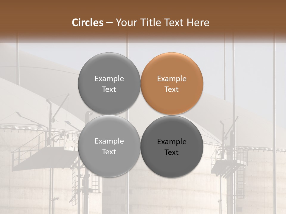 A Power Plant With A Sign In Front Of It PowerPoint Template