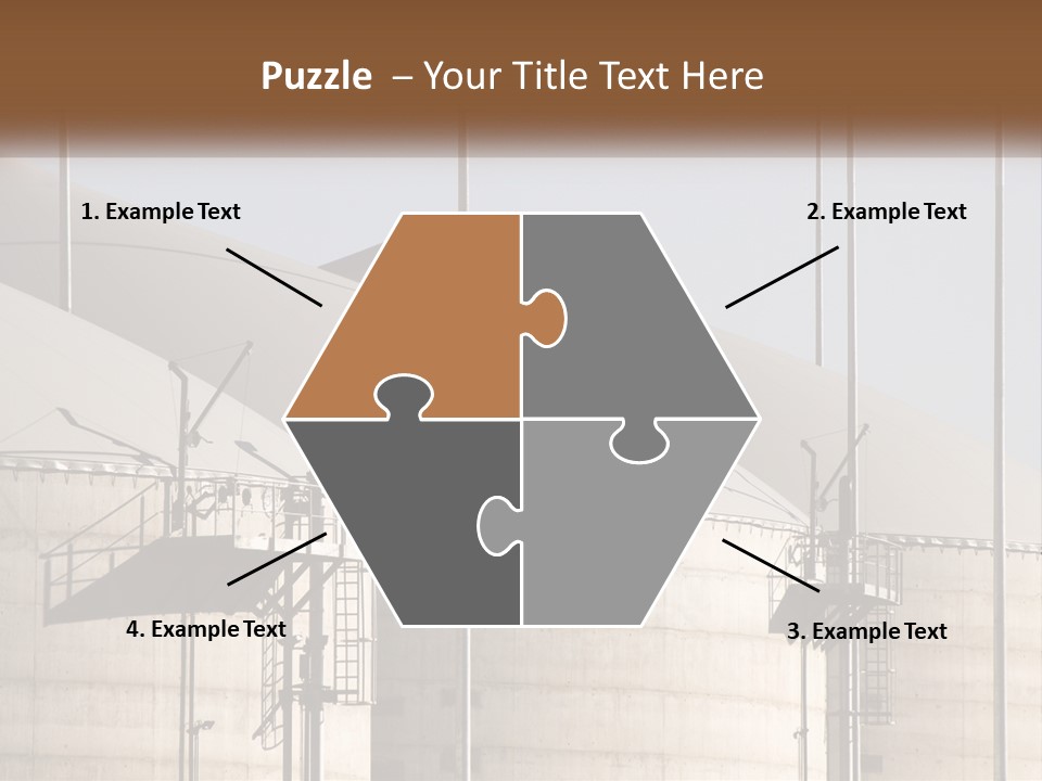 A Power Plant With A Sign In Front Of It PowerPoint Template