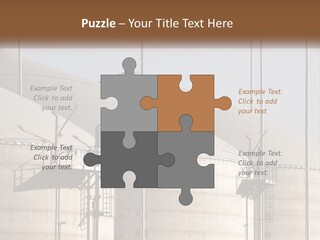 A Power Plant With A Sign In Front Of It PowerPoint Template