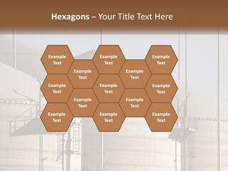 A Power Plant With A Sign In Front Of It PowerPoint Template