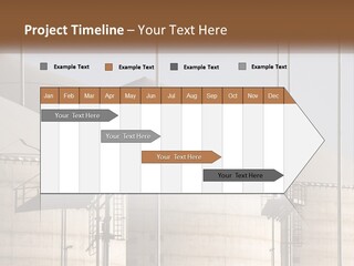 A Power Plant With A Sign In Front Of It PowerPoint Template
