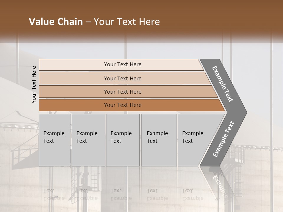 A Power Plant With A Sign In Front Of It PowerPoint Template