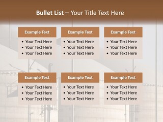 A Power Plant With A Sign In Front Of It PowerPoint Template