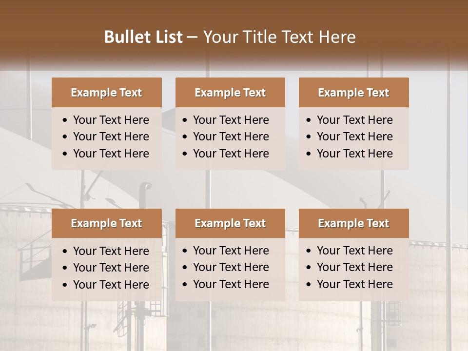 A Power Plant With A Sign In Front Of It PowerPoint Template