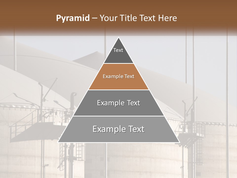 A Power Plant With A Sign In Front Of It PowerPoint Template