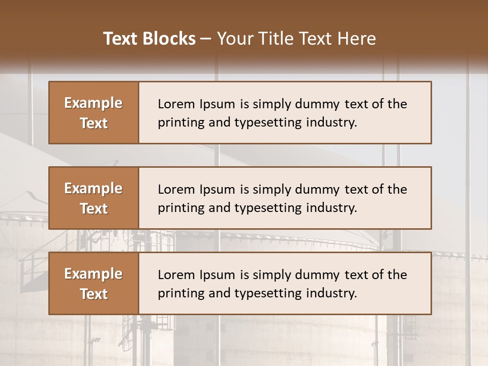 A Power Plant With A Sign In Front Of It PowerPoint Template