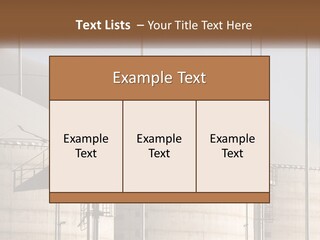 A Power Plant With A Sign In Front Of It PowerPoint Template