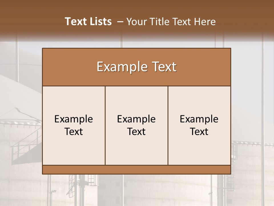 A Power Plant With A Sign In Front Of It PowerPoint Template