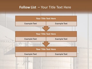 A Power Plant With A Sign In Front Of It PowerPoint Template