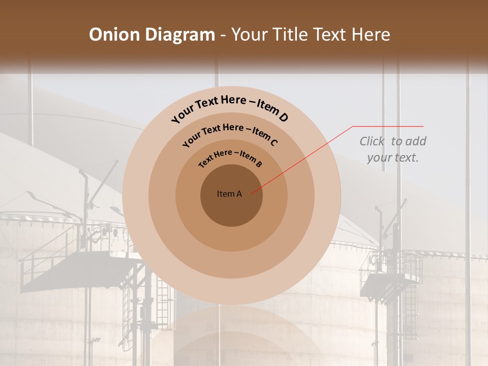 A Power Plant With A Sign In Front Of It PowerPoint Template