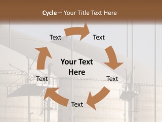 A Power Plant With A Sign In Front Of It PowerPoint Template