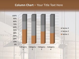 A Power Plant With A Sign In Front Of It PowerPoint Template