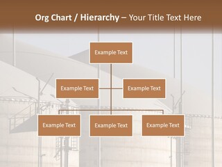 A Power Plant With A Sign In Front Of It PowerPoint Template