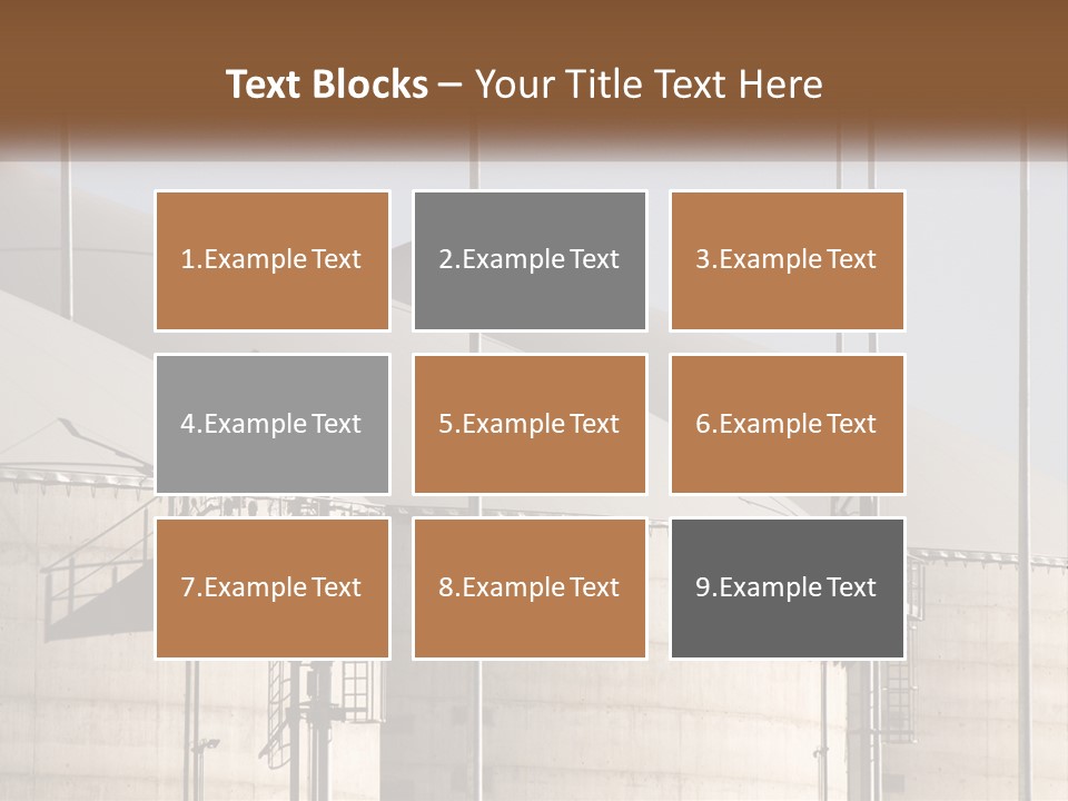 A Power Plant With A Sign In Front Of It PowerPoint Template